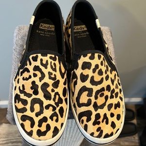 Kate Spade Keds faux fur shoes size 6.5